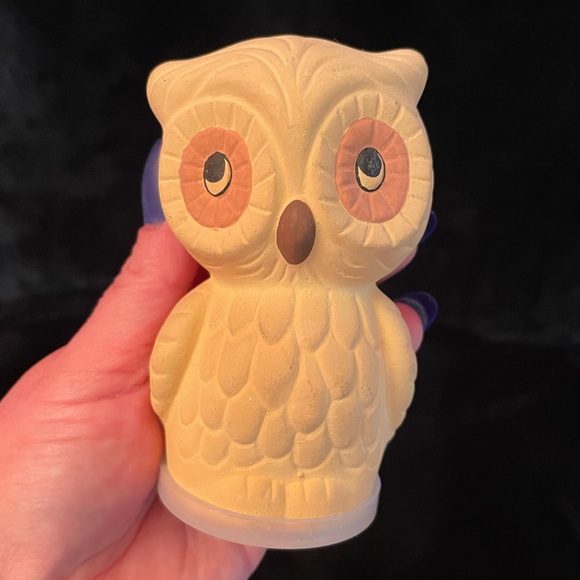 Vintage COTY Owl Air Freshener Potpourri Holder Figurine Terra Cotta 2.5"w & 4"h - Picture 2 of 9